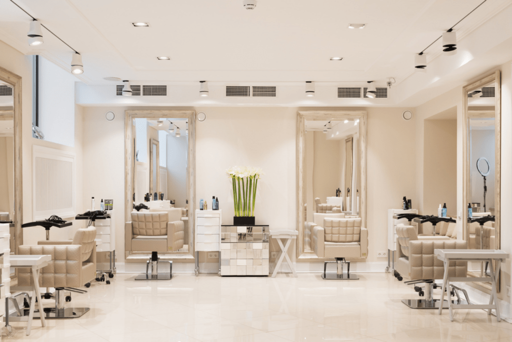 Modern private salon suite interior at Aura Beauty Suites in Colorado Springs